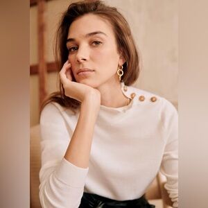 Sezane Jacob jumper, ecru